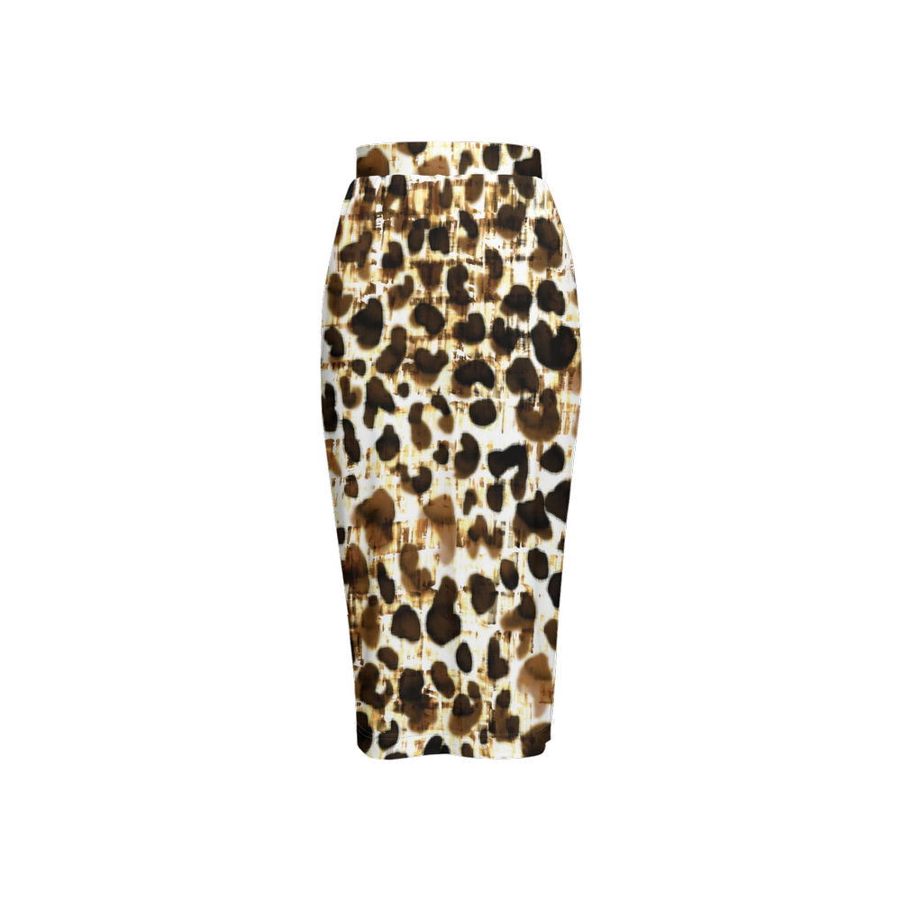 Custom Printed Women s Back Split Pencil Skirt NovaTomato