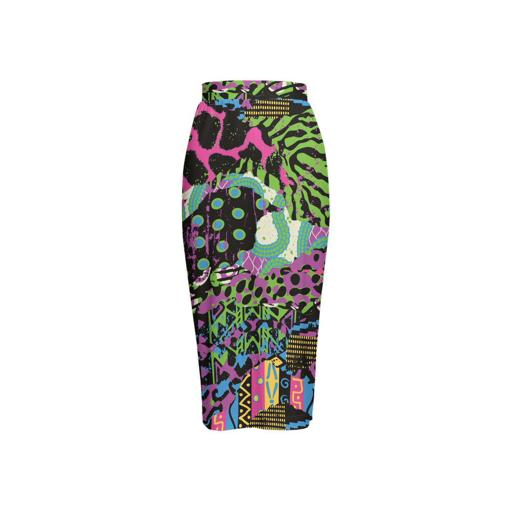 Custom Printed Women's Back Split Pencil Skirt | NovaTomato