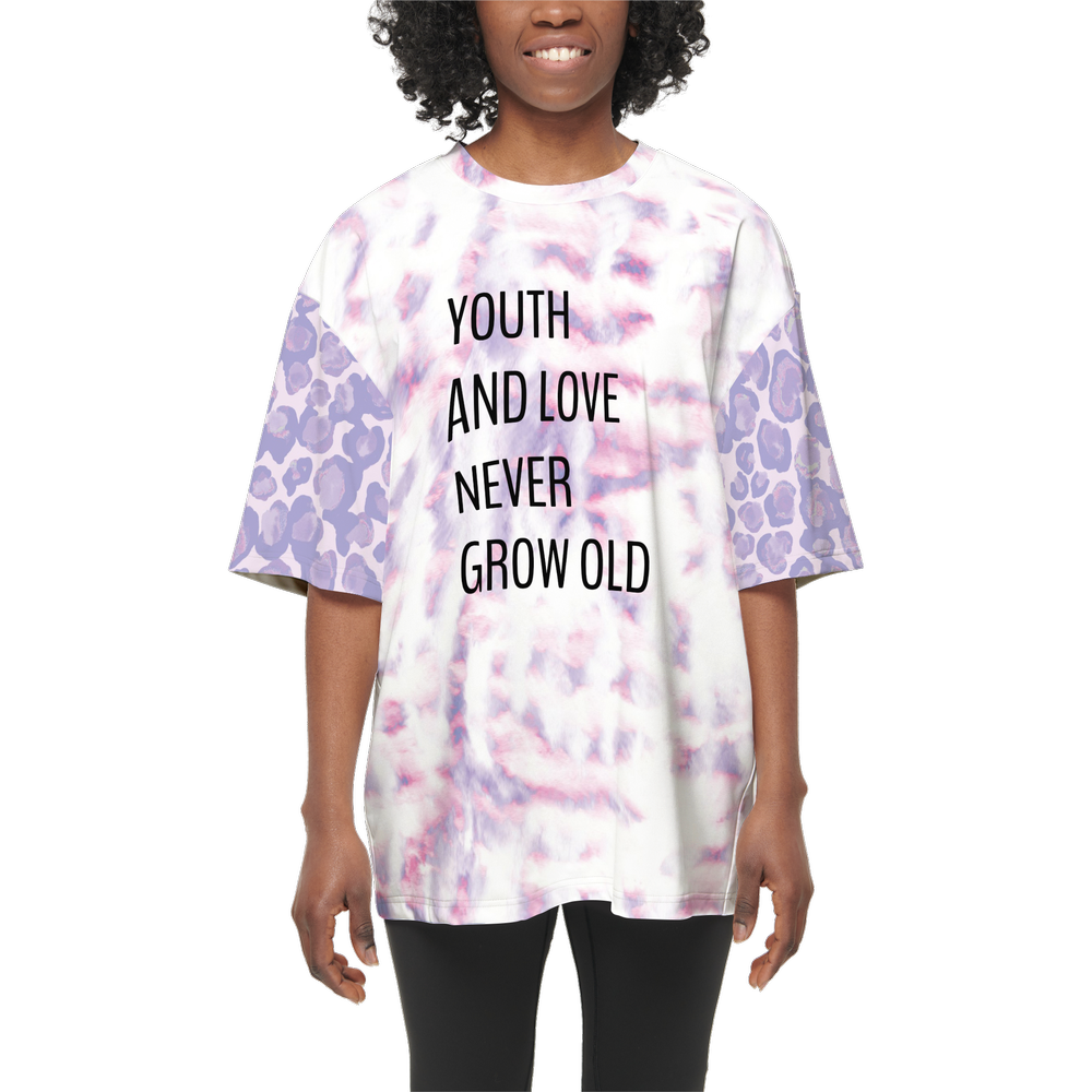 A-Lab Never Grow Up Blue & White Tie Dye T-Shirt