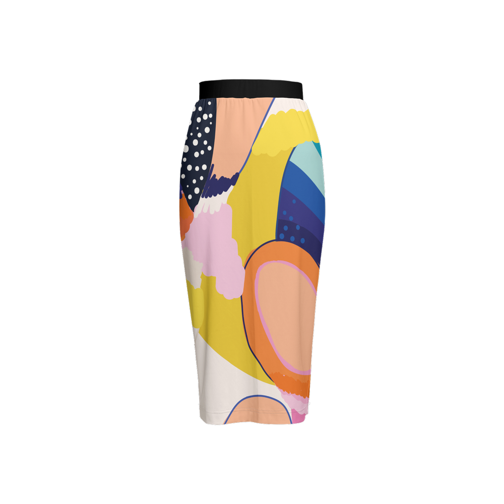 Custom Printed Women's Back Split Pencil Skirt | NovaTomato